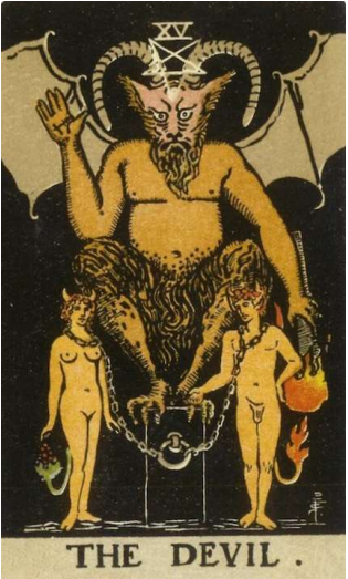 Tarot number 15 THE DEVIL 1