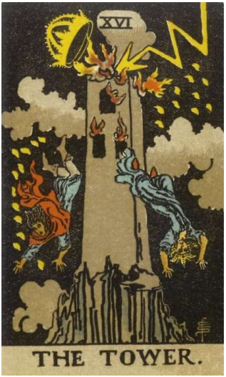 Tarot number 16 THE TOWER