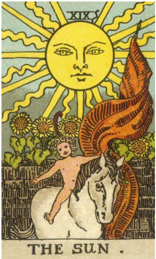 Tarot number 19 THE SUN 2