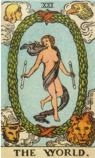 Tarot number 21 THE WORLD 2