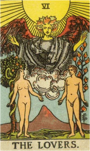 Tarot number 6 THE LOVERS 1