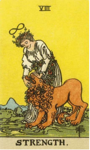 Tarot number 8 THE STRENGTH 1