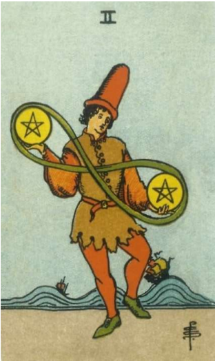 02. TWO OF PENTACLES 1